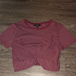 Striped maroon top
